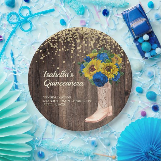 Rots Quinceañera - Rots - Rozen Papieren Bordje (Feest)