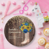 Rots Quinceañera - Rots - Rozen Papieren Bordje (Feest)