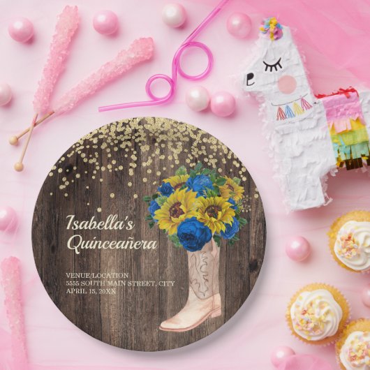 Rots Quinceañera - Rots - Rozen Papieren Bordje (Feest)