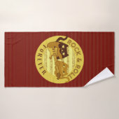 Rots Roll Badhanddoek Grappige Katten Gitaar (Badhanddoek)