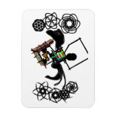 Rots rond sneeuwman magneet (Verticaal)