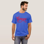 Rots Sinner Duivel Hornsail Atheïst Pride vriend T-shirt (Voorkant volledig)
