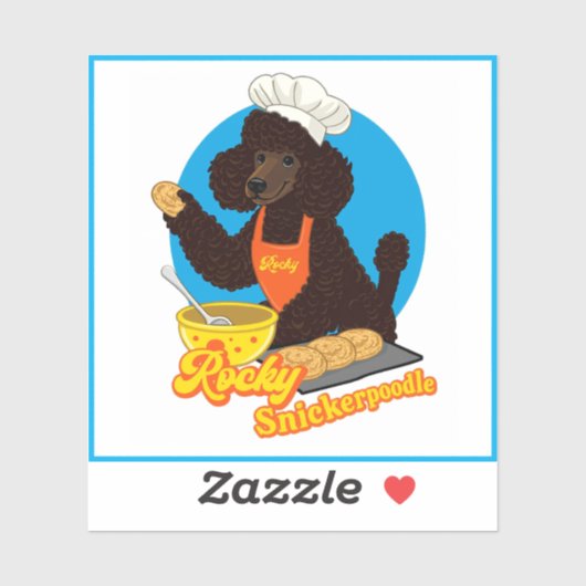 Rots Snickerpoedel Sticker (Vel)