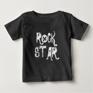 Rots Star Black White skull text rocker metal