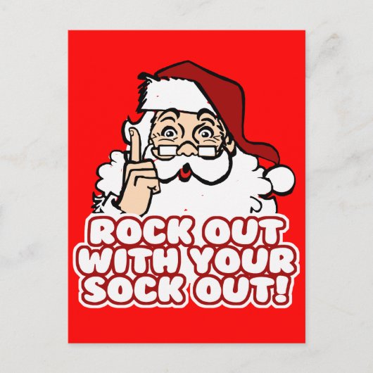 Rots uit met je sok uit kerstman feestdagenkaart (Voorkant)