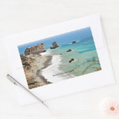 Rots van Aphrordite, Cyprus, Rechthoekige Sticker (Envelop)