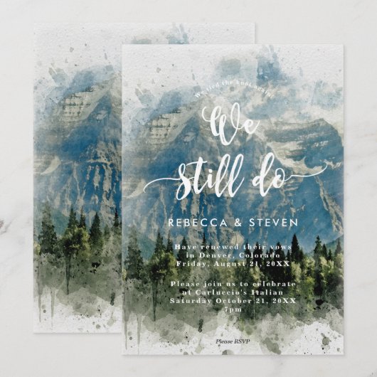 rots van de bergen stevige bomen we doen het nog s kaart (Voorkant / Achterkant)