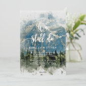 rots van dennenbomen we doen het nog steeds kaart (Staand voorkant)