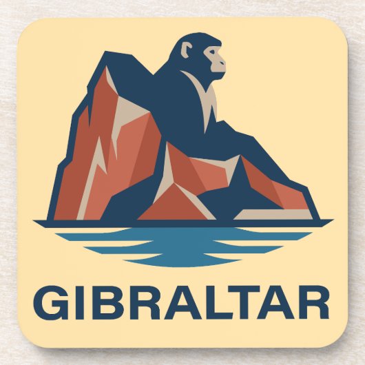 Rots van Gibraltar Bier Onderzetter (Voorkant)