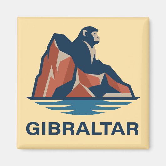 Rots van Gibraltar Magneet (Voorkant)