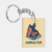 Rots van Gibraltar Sleutelhanger (Voorkant Links)