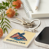 Rots van Gibraltar Sleutelhanger (Voorkant Rechts)