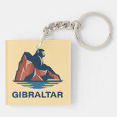 Rots van Gibraltar Sleutelhanger (Achterkant)