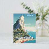  Rots van Gibraltar Travel Art Briefkaart (Staand voorkant)