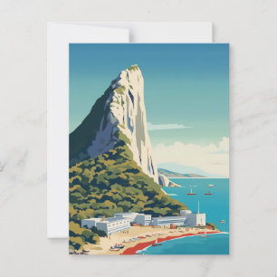 Rots van Gibraltar Travel Art Briefkaart