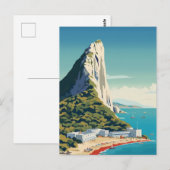 Rots van Gibraltar Travel Art Briefkaart (Voorkant / Achterkant)