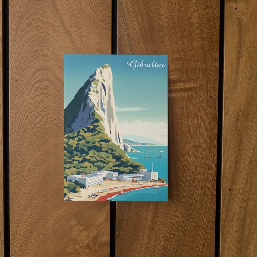  Rots van Gibraltar Travel Art Briefkaart