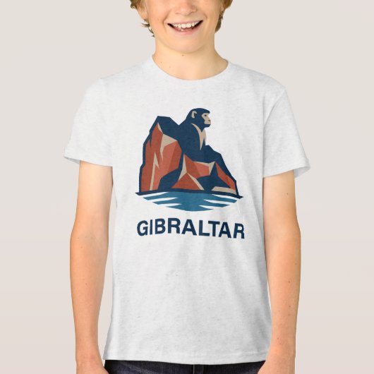 Rots van Gibraltar Tri-Blend Shirt (Voorkant)