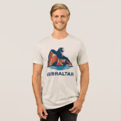 Rots van Gibraltar Tri-Blend Shirt (Voorkant volledig)