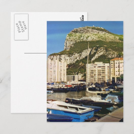 Rots van het Briefkaart van Gibraltar (Voorkant / Achterkant)