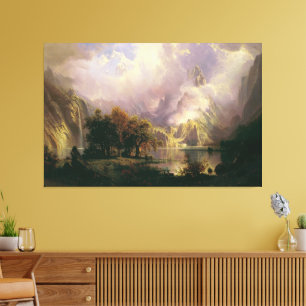 Rotsachtig Berglandschap Majestueus Landschap Canvas Afdruk