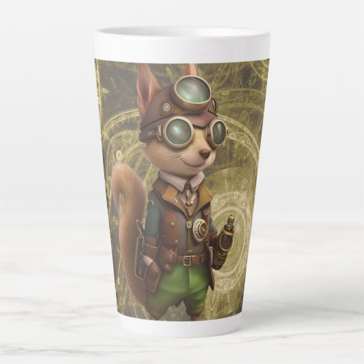 rotsachtig | Steampunk Eekhoorn Latte Mok (Voorkant)