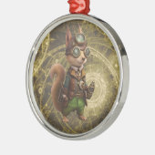 rotsachtig | Steampunk Eekhoorn Metalen Ornament (Links)