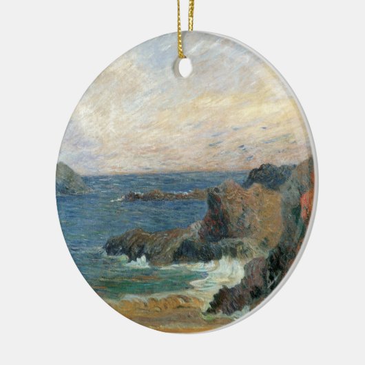 Rotsachtige kust by Paul Gauguin, Vintage-Impressi Keramisch Ornament (Links)