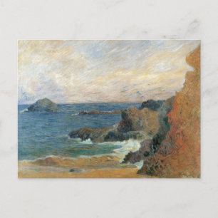 Rotsachtige kust door Paul Gauguin, Vintage Impres Briefkaart