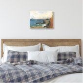 Rotsachtige kust door Paul Gauguin, Vintage Impres Canvas Afdruk (Insitu (Slaapkamer))
