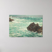  rotsachtige kustlijn nautische oceaan zeegezicht canvas afdruk (Voorkant)