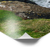 Rotsachtige kustlijn van Noord-Ierland Foto Afdruk (Hoek)