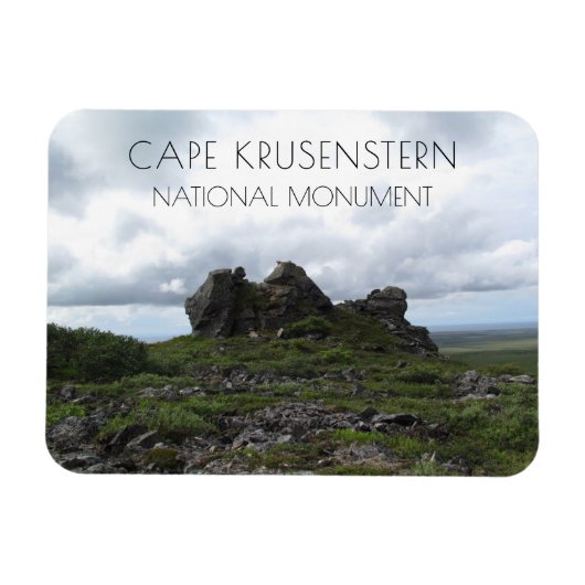 Rotsachtige ontsluiting, Kaap Krusenstern, Alaska Magneet (Horizontaal)