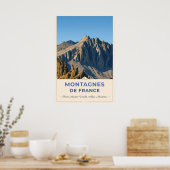 Rotsachtige toppen van de Franse Alpen Poster (Keuken)