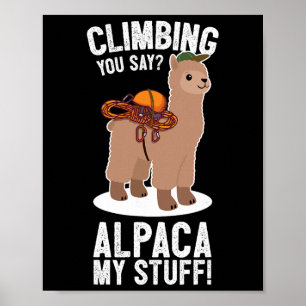 Rotsbeklimmer Berg Boulderen I Alpaca Klimmen Poster