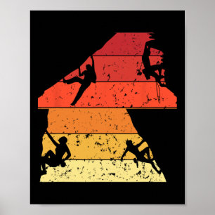 Rotsbeklimmers Boulderen Extreme Sporten Buiten A Poster