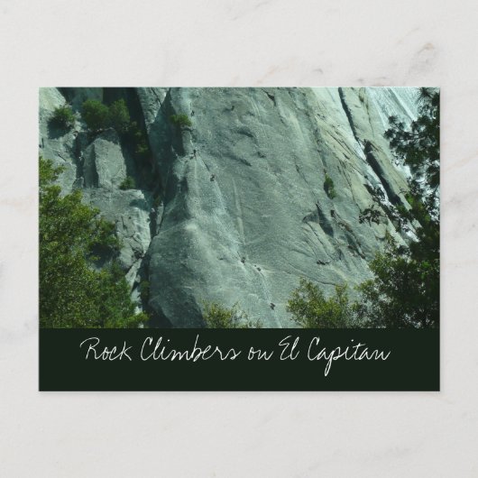 Rotsbeklimmers op El Capitan Briefkaart (Voorkant)