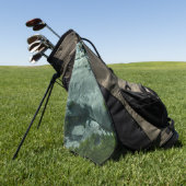 Rotsbeklimmers op El Capitan Golfhanddoek (Groen)
