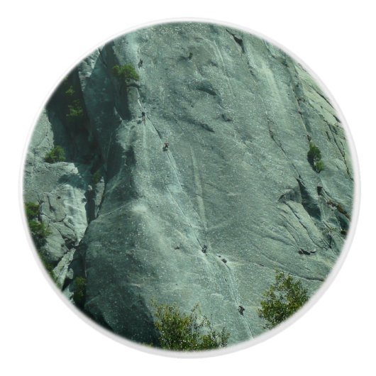 Rotsbeklimmers op El Capitan Keramische Knop (Voorkant)
