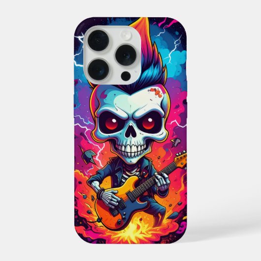 Rotschedel met Mohawk kapsel iPhone Hoesje (Achterkant)