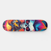Rotschedel met Mohawk kapsel Persoonlijk Skateboard (Horizontaal)