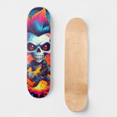Rotschedel met Mohawk kapsel Persoonlijk Skateboard (Voorkant)