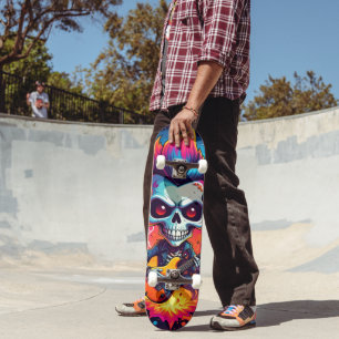 Rotschedel met Mohawk kapsel Persoonlijk Skateboard