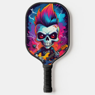 Rotschedel met Mohawk kapsel Pickleball Paddle