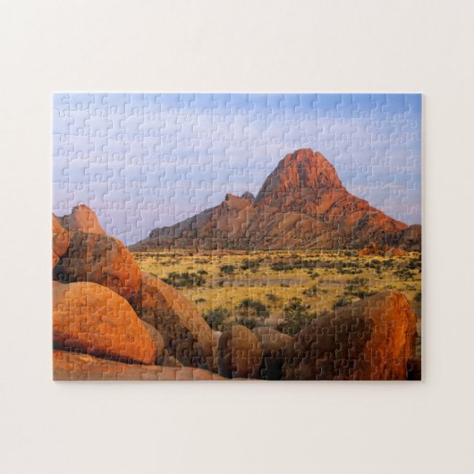 Rotseiland en vlakte, Spitzkoppe, Erongo Legpuzzel (Horizontaal)