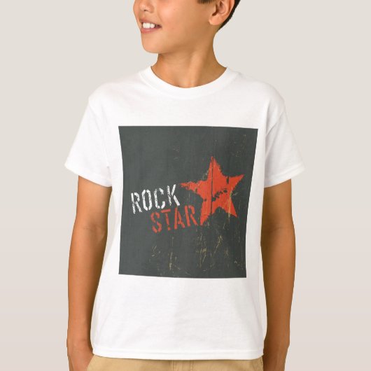 Rotselaar Distressed Grunge Rode Ster T-shirt (Voorkant)