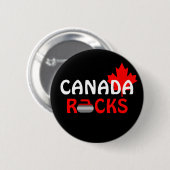 Rotsen die van Canada - de krullen Ronde Button 5,7 Cm (Voorkant /achterkant)