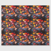 Rotsen en bladeren cadeaupapier (Vlak)