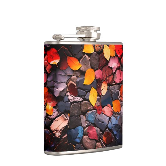 Rotsen en bladeren heupfles (Rechts)