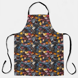 Rotsen en bladeren schort